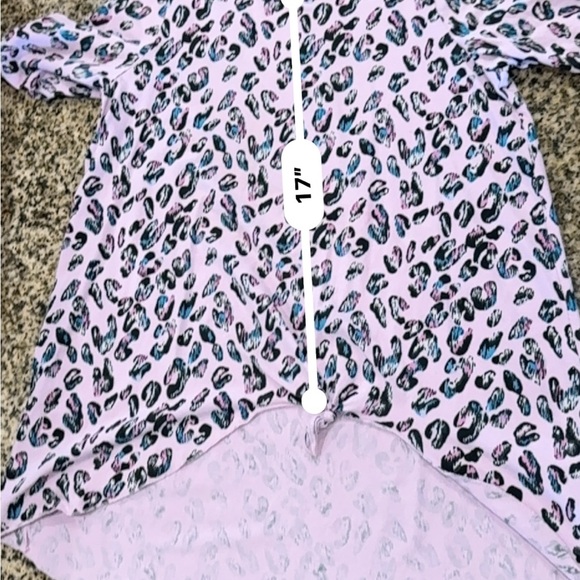 Wrangler Girls Leopard Print Purple Top Size XL - Picture 2 of 6